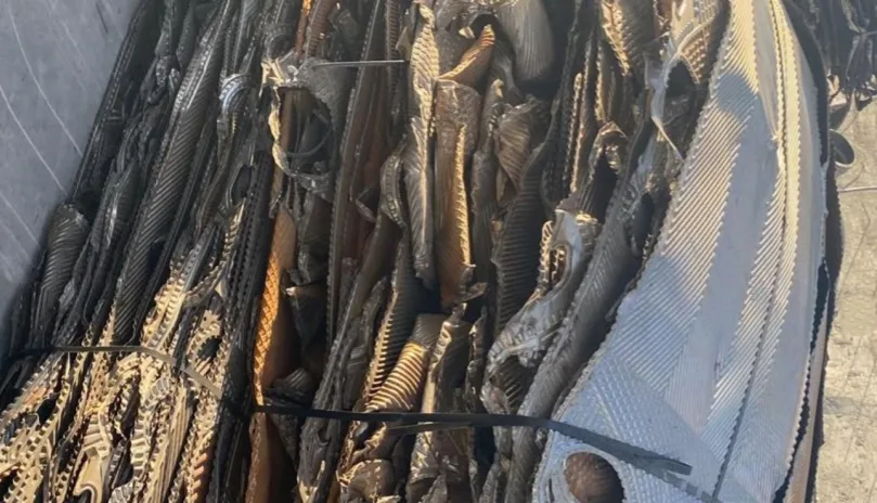 سبائك التيتانيوم-البلاديوم-قصاصات-من-مبادل حراري-مكونات